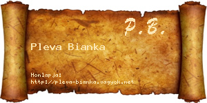 Pleva Bianka névjegykártya