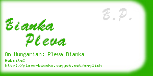 bianka pleva business card